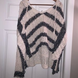 Knit Free people sweater with hood